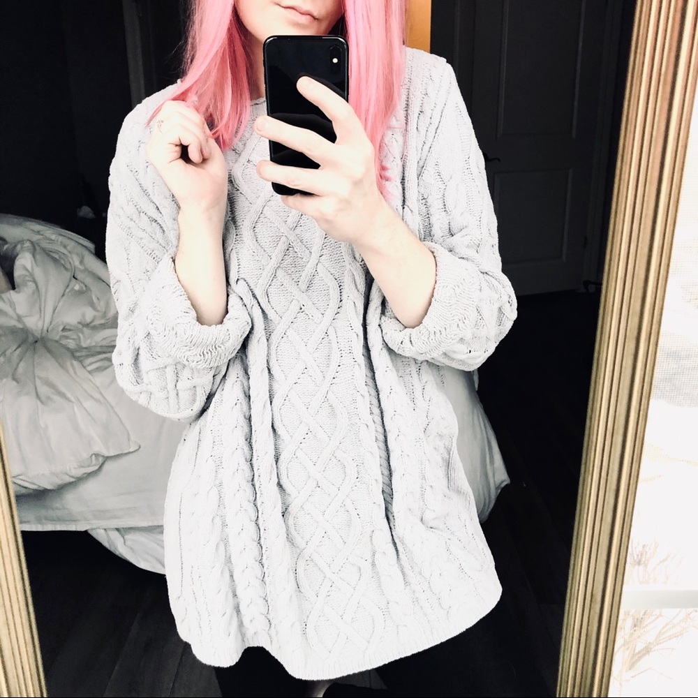 J. Jill Oversized Chunky Cable Knit Sweater